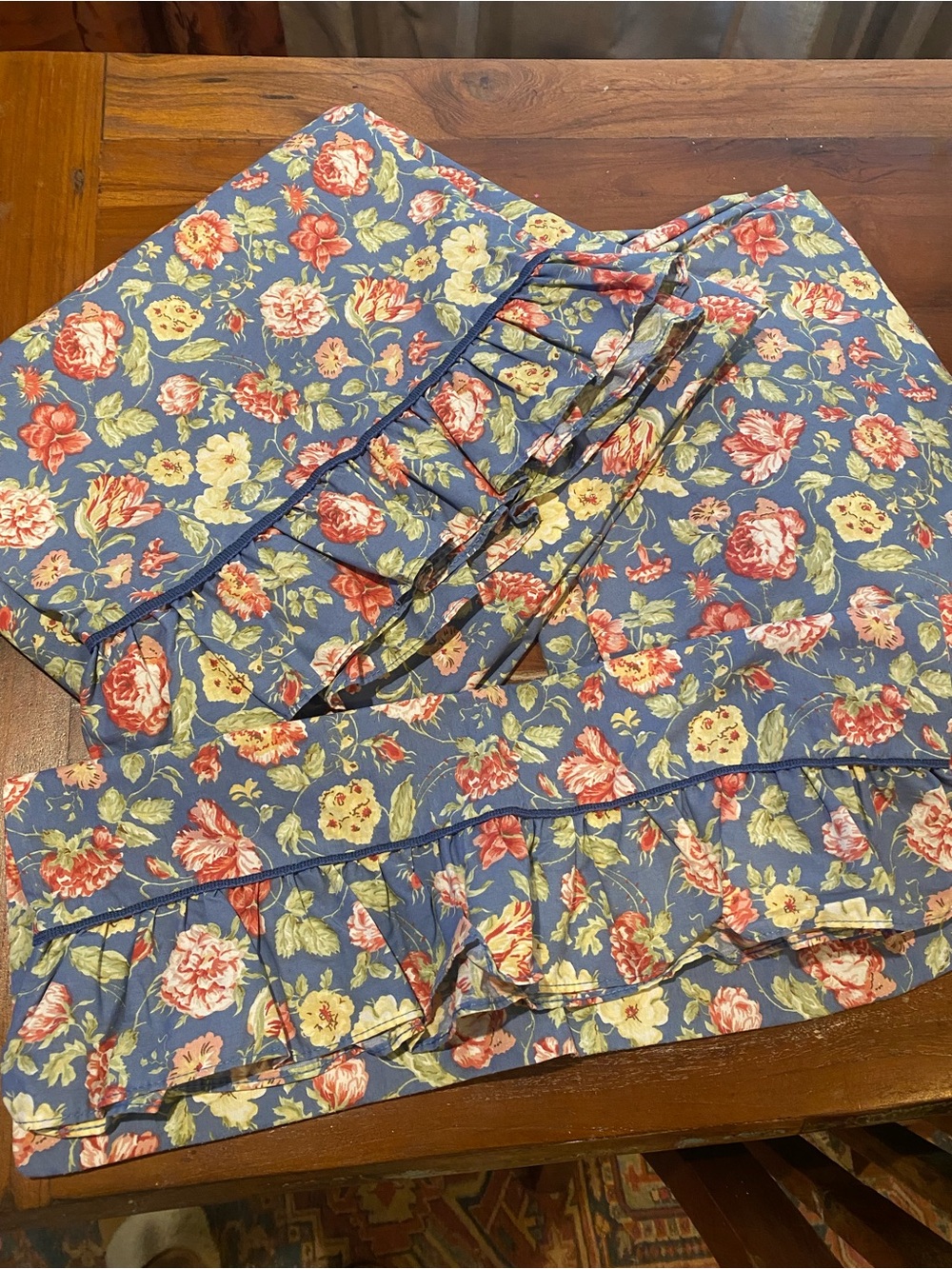 Waverly Floral Ruffled Twin Sheet Set  - Multi Floral Print